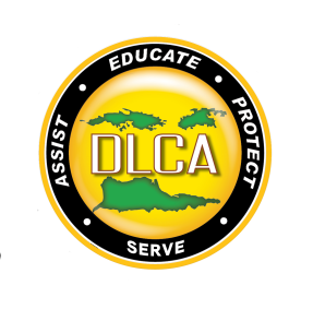 DLCA Logo, Educate, Protect, Serve, Assist